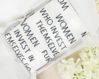 Inspirational Calligraphy Scarf: Black & White Square Viscose Blend