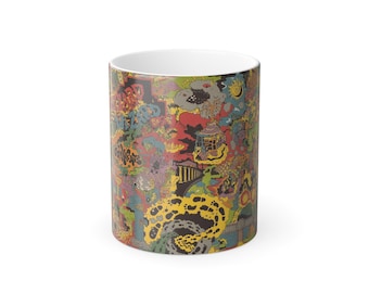 King Gizzard and the Lizard Wizard Oddments kleur veranderende mok, hittegevoelige mok, 11oz