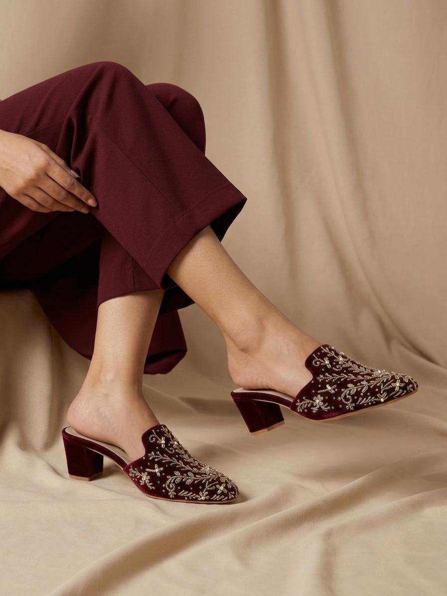 Velvet Mules - Etsy