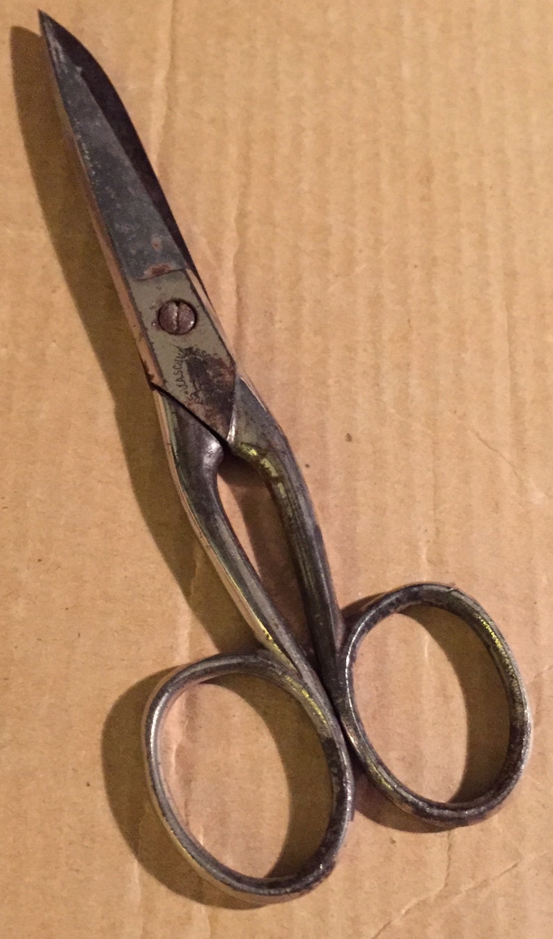 Antique 1930s Stainless Steel Sewing Scissors Made By JA Etsy