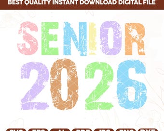 Senior 2026 Svg Png, Shirtontwerp Middelbare School Senior Png, Coquette Bow Senior 2026 Png, Coquette Bow Senior 2026 Png, Afstudeershirtontwerp