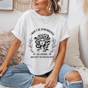 No seré recordada como una mujer que mantuvo la boca cerrada camiseta, camiseta feminista,