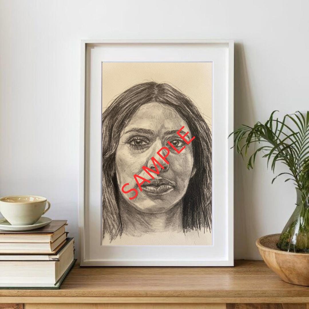 Custom Hand Drawn Pencil Portrait | Personalized Etsy | Portrait From ...