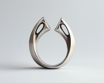 Eros und Psyche Sterling Silber Ring: Minimalistischer griechischer Schmuck