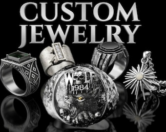 Personalisierter Sterling Silber Siegelring: Personalisiertes Design