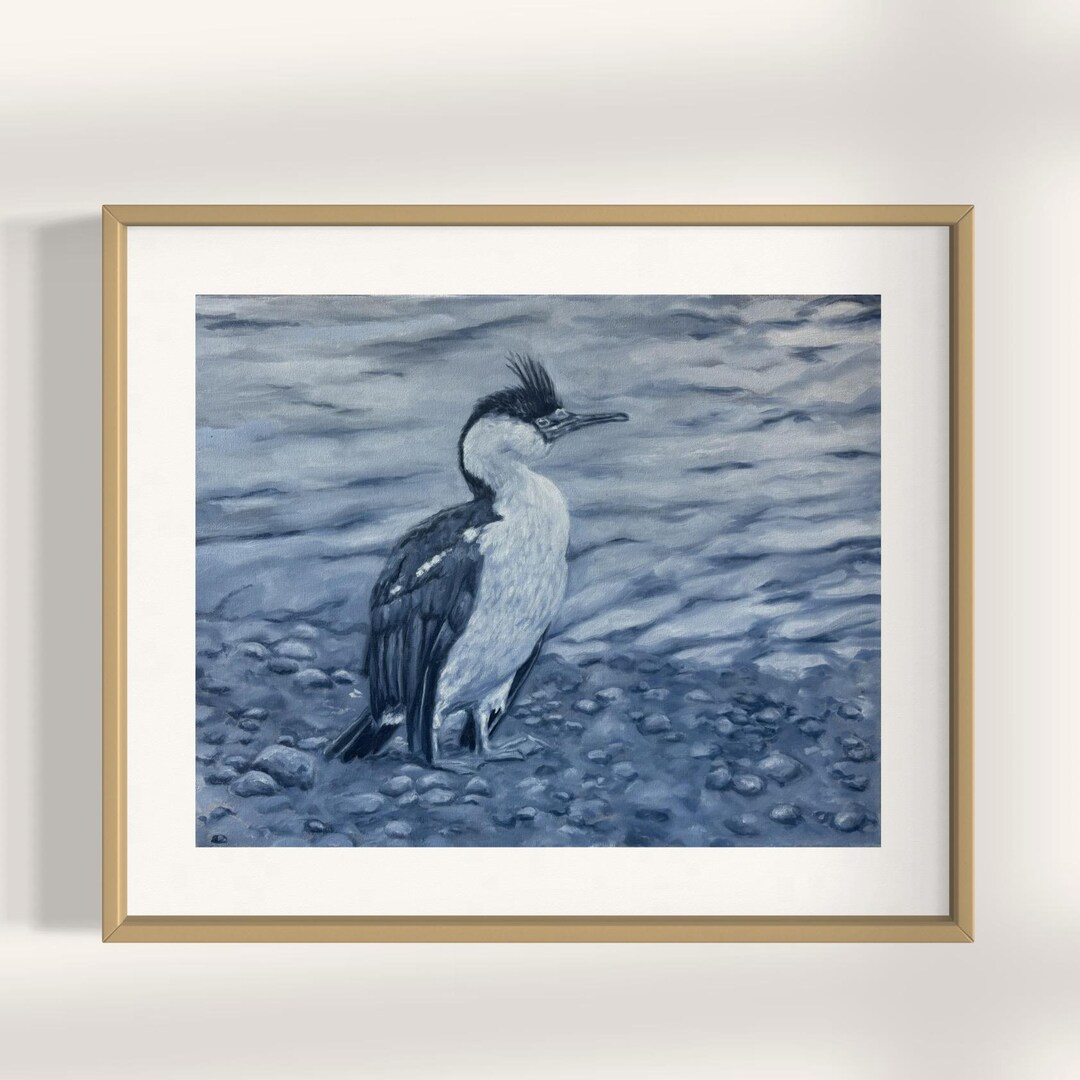 Blue Bird Printable, Bird Original Oil Painting Image, Highquality