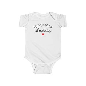 Kocham Babcie, I Love Grandma Polish Baby One piece Jersey Bodysuit