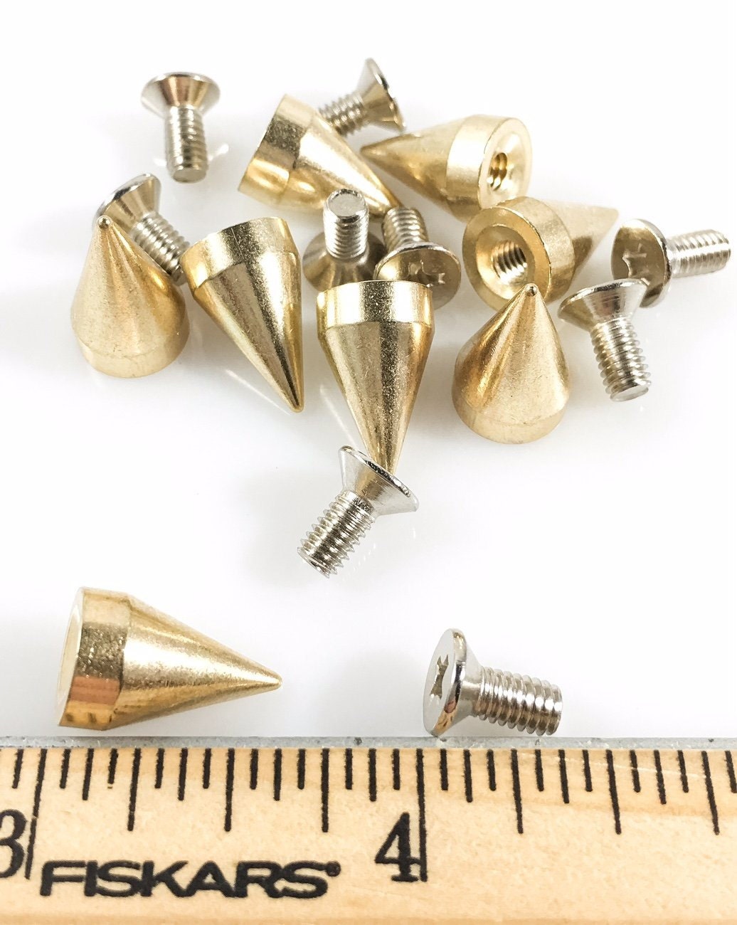 10 Borchie A Cono Con Vite – Argento – 25 Mm – Per Abbigliamento, Borse E Accessori DIY