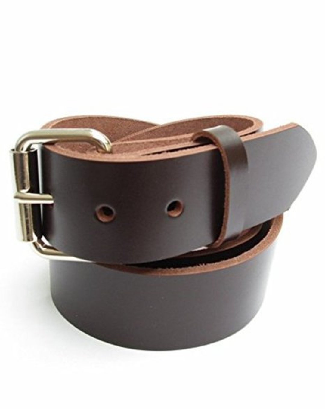 Big & Tall Mens Heavy Duty Dark Chocolate Brown Leather Belt 1 1/2 Wide ...