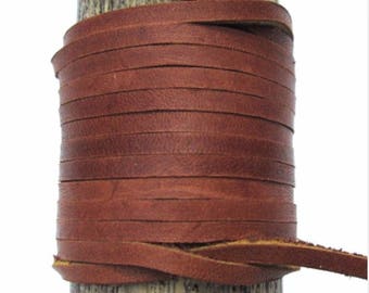 Lace Lacing Leather Topgrain Latigo Medium Saddle Brown 10 Feet Long 1 Piece