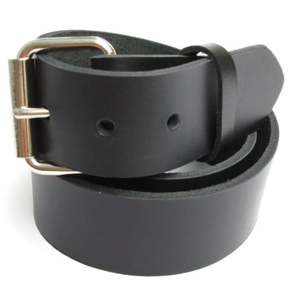 Mens Heavy Duty Leather Belt 1 1/2 inch Wide - Black & Brown