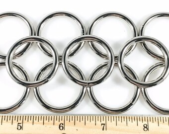 STEEL RINGS Welded Nickel Plate 1 inch ID 40 pcs