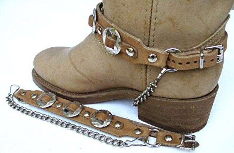 custom biker boot straps