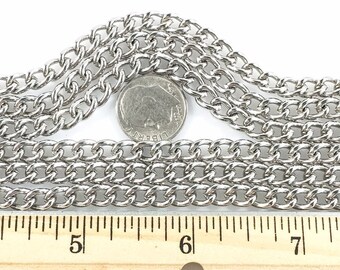 CURB CHAIN Welded 1.6MM 10 Foot Length Nickel Finish