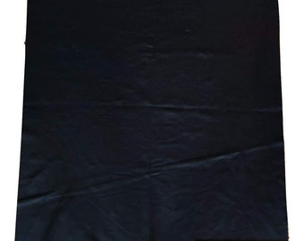 Upholstery Leather Piece Cowhide Black Light Weight; 3 feet x 3 feet, 9 square feet