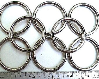 Steel Rings Welded Nickel Plate O-Ring -1 1/2" ID - 25 Pcs