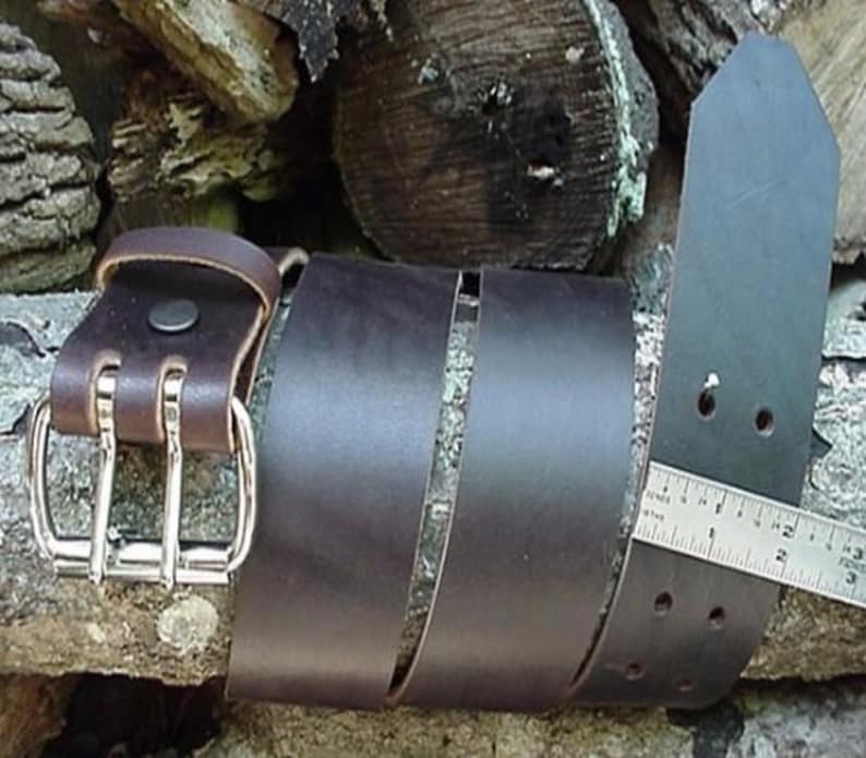 Mens Heavy Duty Leather Belt 2 Inch Wide Black & Brown Etsy