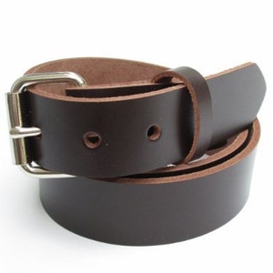 Pesados de hombres grandes y altos resistente cuero marrón Chocolate oscuro correa 1 1/4" tamaños amplios 46-72