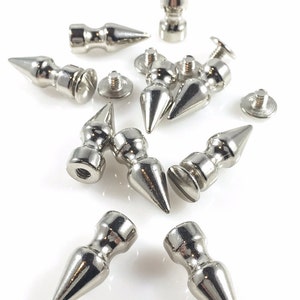 Single Giant Tree Spike Studs With Screwback Metal Spikes for