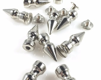 SPIKES METAL SCREWBACK 1 inch Long 12 pcs