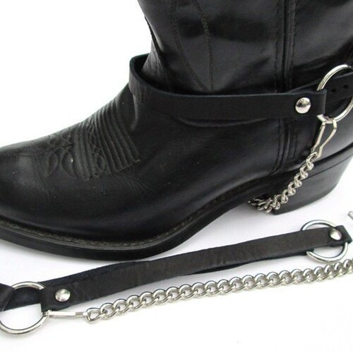 leather boot chains