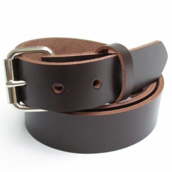 Mens Heavy Duty Leather Belt 1 1/4 inch Wide - Black & Brown