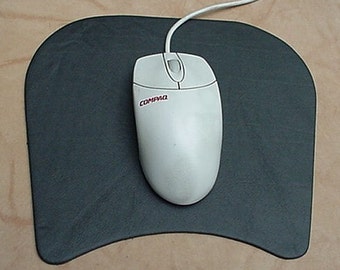 Genuine Topgrain Leather Ergo MOUSE PAD Mousepad BLACK