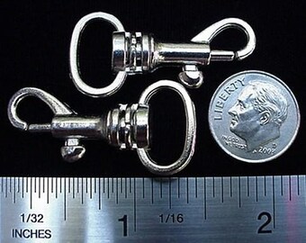 Baby 1/2 inch Swivel Snap Bolt Hooks Nickel Finish 16 pcs