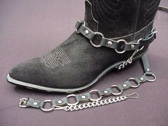 mens boots with metal ring