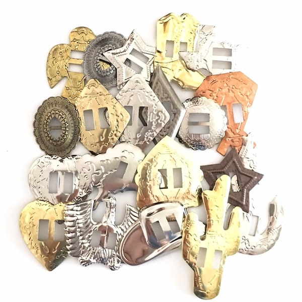 CONCHOS GRAB BAG Mixed Western Shapes 25 pcs