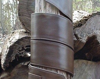 Custom Dark Brown Topgrain Leather GUITAR STRAP