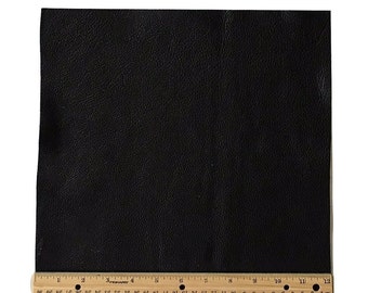 A-1 Upholstery LEATHER Piece Cowhide BLACK Lt Wt 1 SF