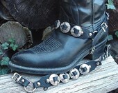 WESTERN Boots BOOT CHAINS (the Concho Honcho) Black - Etsy