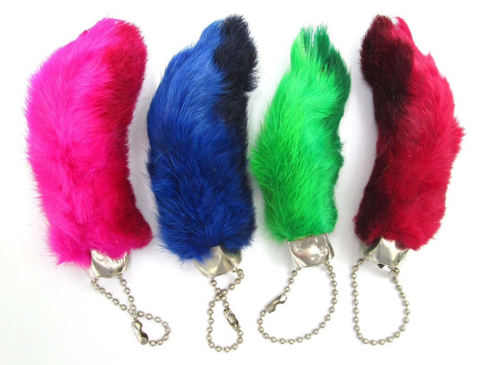 Rabbit Rabbits Foot KEYCHAIN Assorted Colors 4 Pieces Etsy