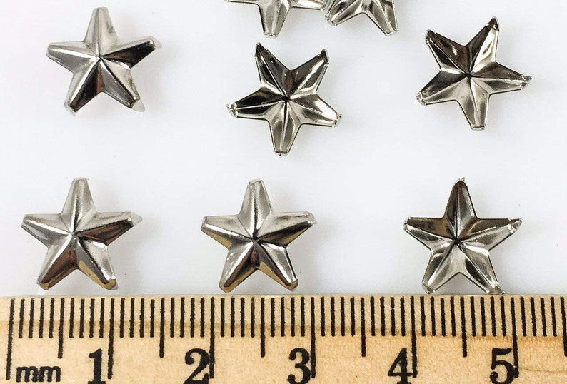 Spots Premium Quality Brass Nailheads Studs Nailheads Silver Star Studs 100 pcs 60ss Star Nailheads Nickel