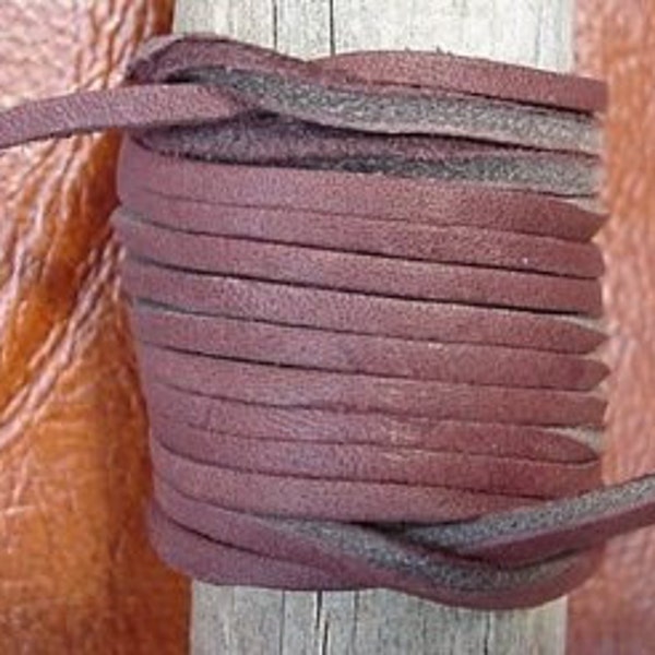 Lace Lacing Leather Topgrain Latigo Chocolate Brown 10 Feet Long 1 Piece