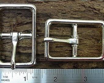 CENTER BAR BUCKLES  1 inch Nickel Finish 10 pcs