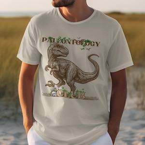 Paleontology Club T Shirt, Dinosaur Fossil Tee, Vintage Dinosaur Graphic Shirt, Paleontologists Gift, Jurassic Era Lover Shirt, Dino Art Tee