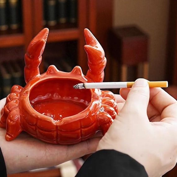 Crab Ceramic Ashtray With Lid: Chinese Tea Pet & Home Decor - Etsy