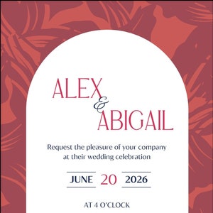 Destination Wedding Invitation Suite Template - Tropical, Europe, Mexico - Downloadable