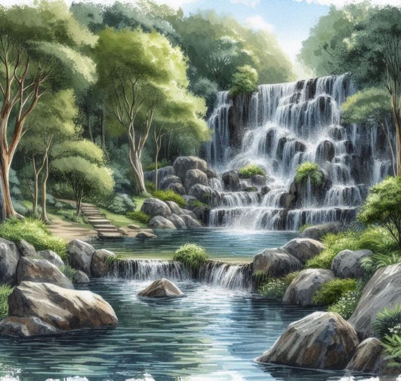 絵画 油彩画 風景画 滝 森 アート ブランド公式サイト