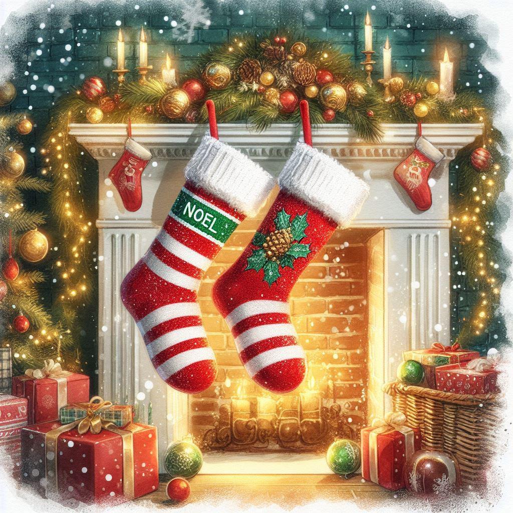 35 Stunning Christmas Fireplace Mantle Decor Ideas You'll Love: Festive Flair for Your Hearth 7 Christmas Fireplace Scene, Festive Holiday Stockings, Cozy Winter…