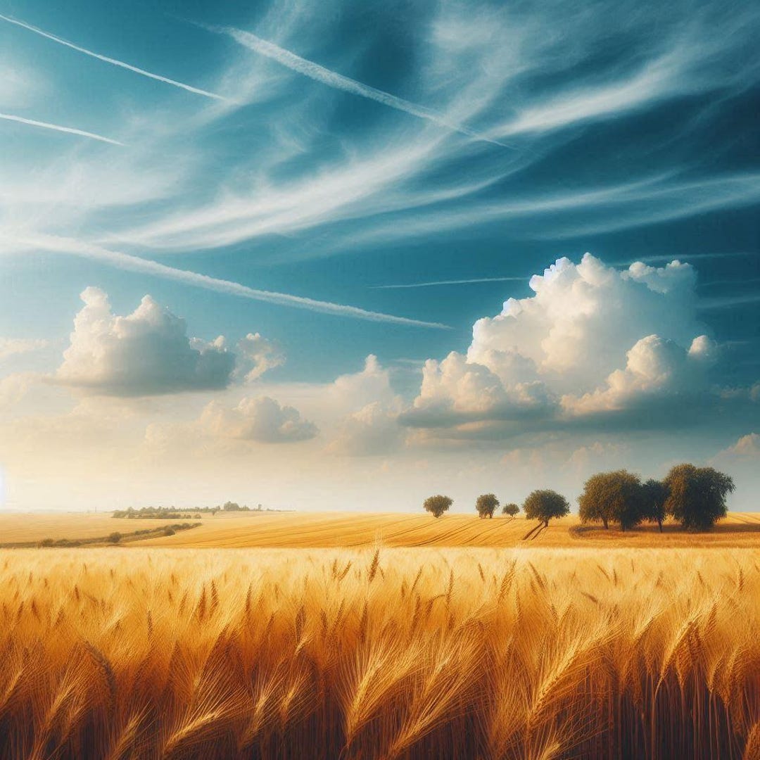 麦畑の絵画、黄金の収穫の壁アート、田園風景のプリント、農家の装飾