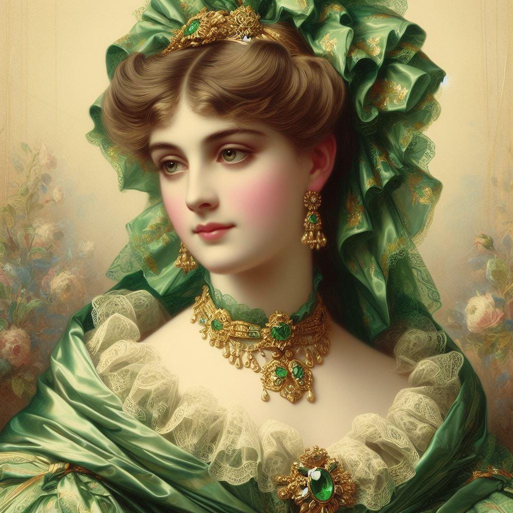 Victorian Lady Portrait Print, Elegant Noblewoman Wall Art, Green Dress  Royal Painting, Vintage Regal Poster, Classic Aristocratic Decor - Etsy