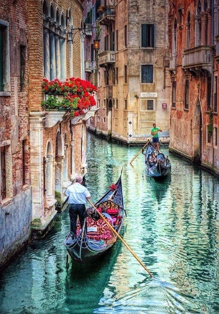 ヴェネツィア運河の壁アート、イタリアの都市景観プリント、ゴンドラ