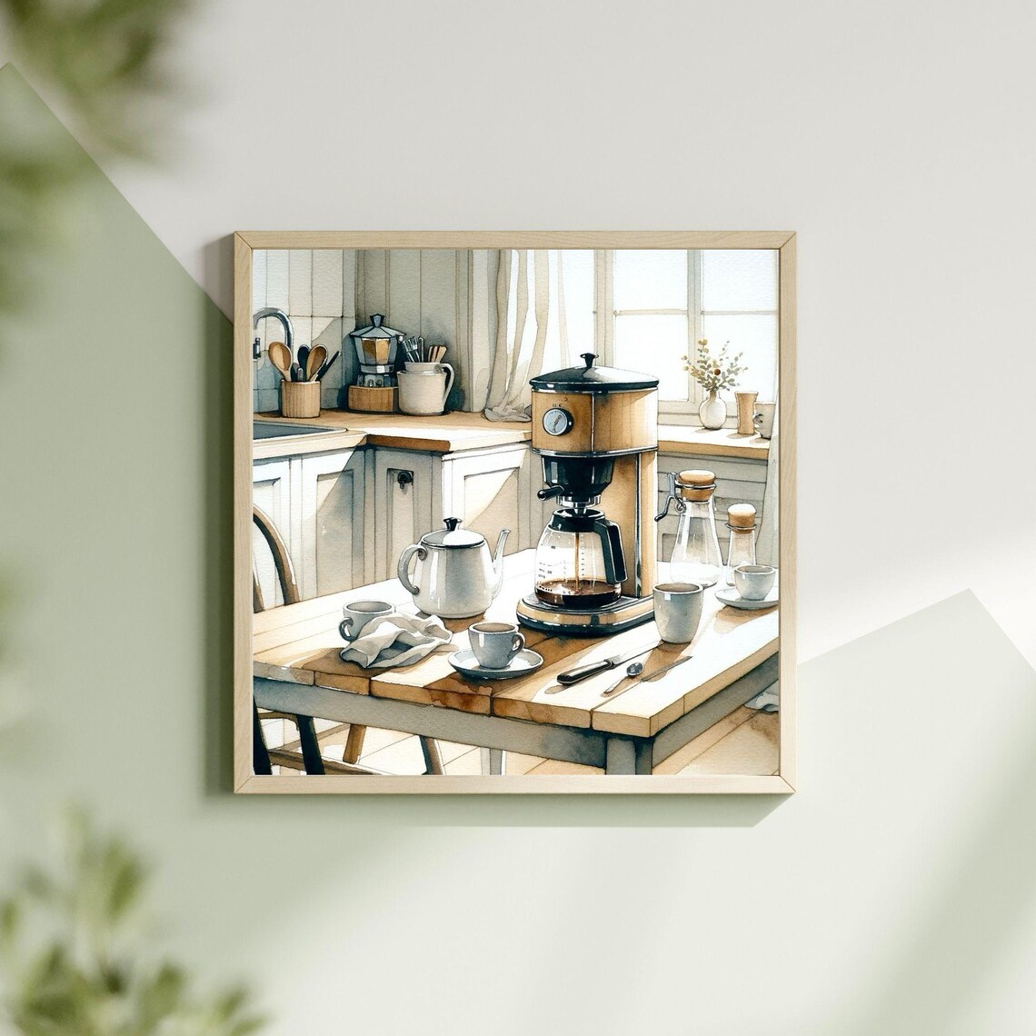 set of 6 kitchen prints coffee print set kitchen art... Cozy Kitchen Coffee Art Print, Scandinavian Coffee Station Wall Decor ...