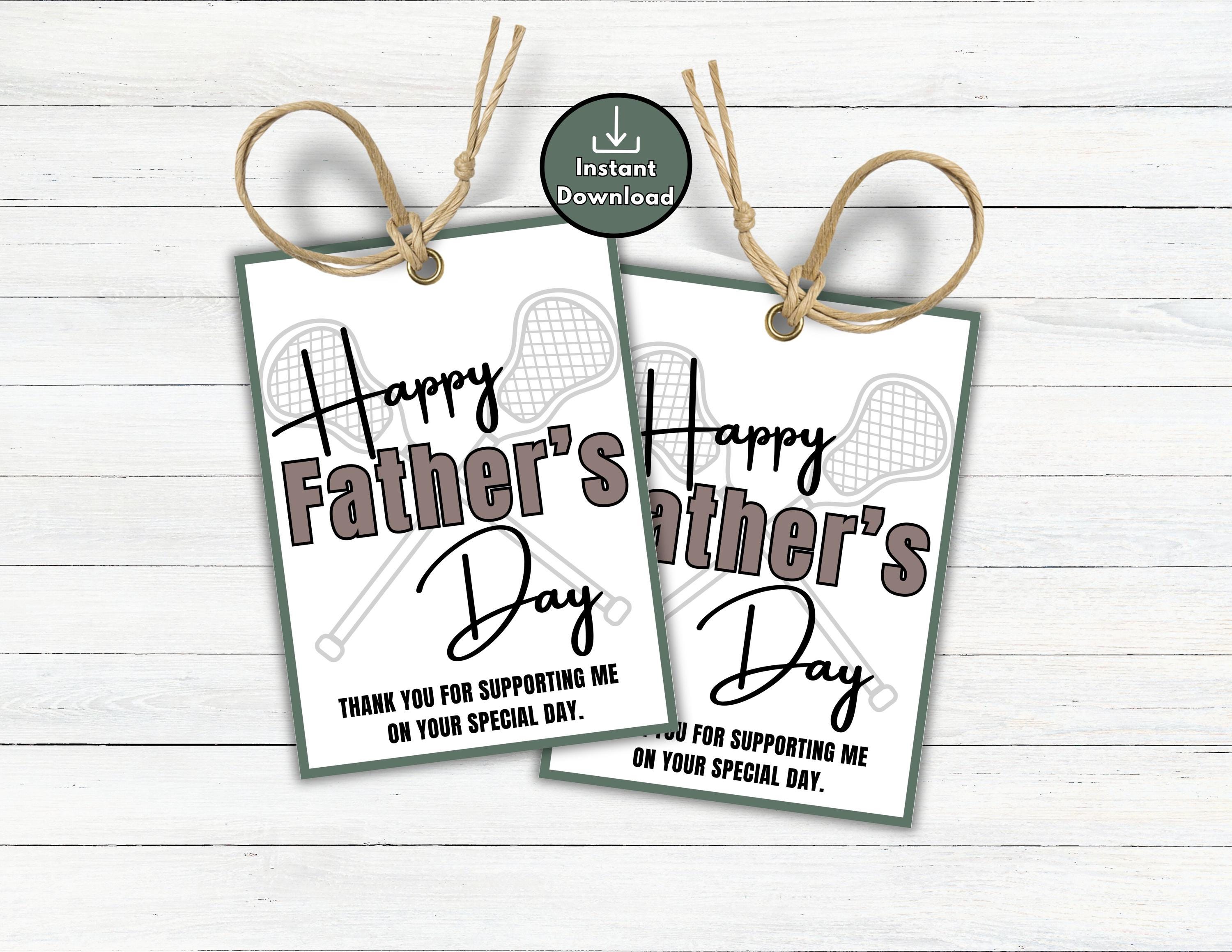 Lacrosse Dad Happy Father's Day Gift Tags, Printable Gift Tags for…
