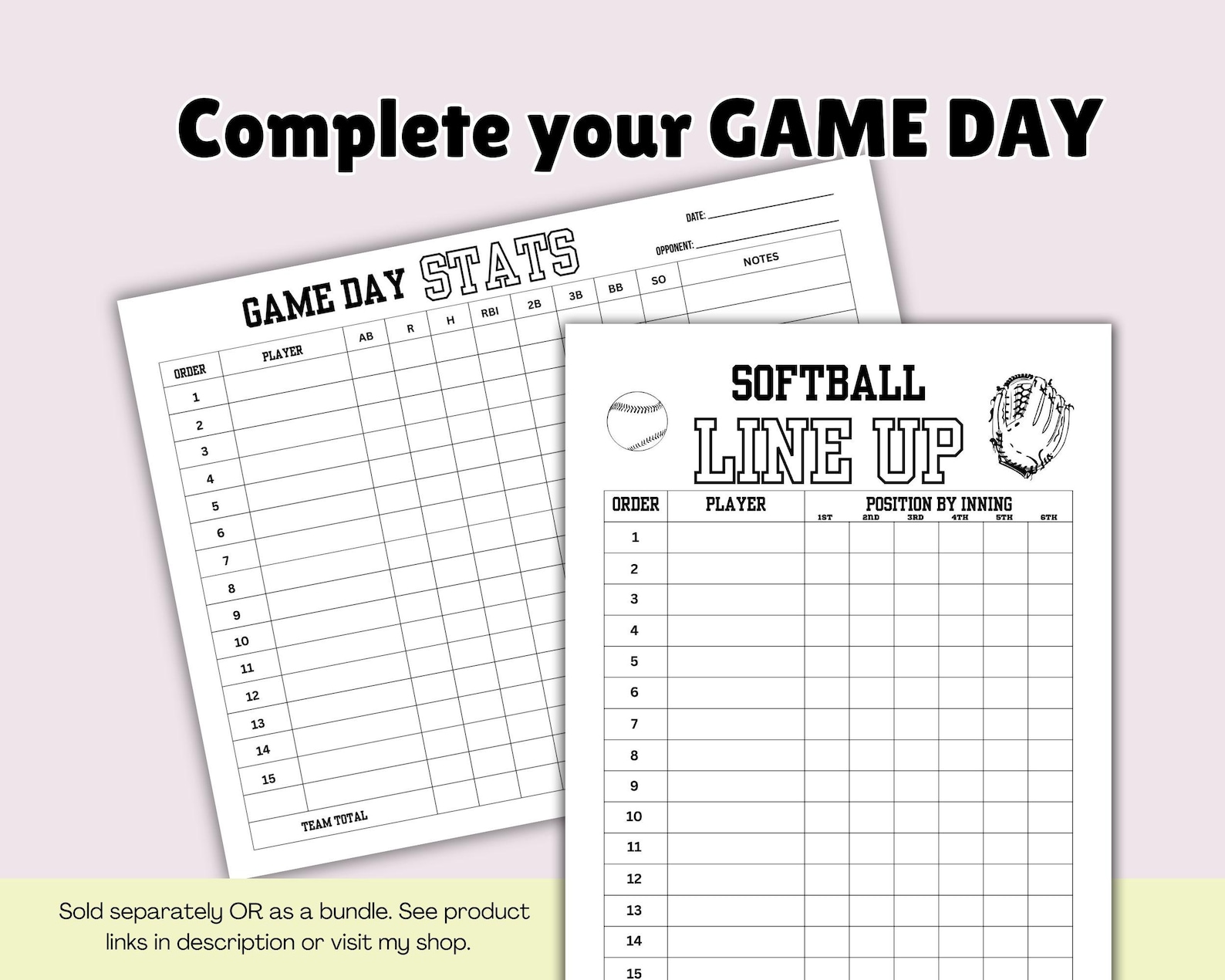 Pitching Practice Tracker Printable Softball Pitch Stat Tracker Sheet for Softball Coach or ...
