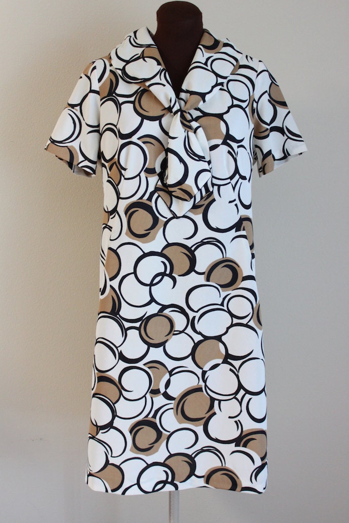1960s Dress / Sailor Dress / Geometric Print l-xl - Etsy