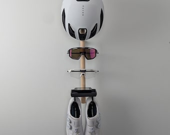 Almacenamiento vertical de bicicletas en la pared / Organizador de equipo de ciclismo / Soporte para casco de bicicleta / Accesorios de bicicleta de pared